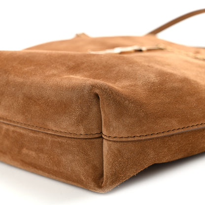 Saint Laurent Suede Pochon Shoulder Bag Caramel Cognac 9 of 9