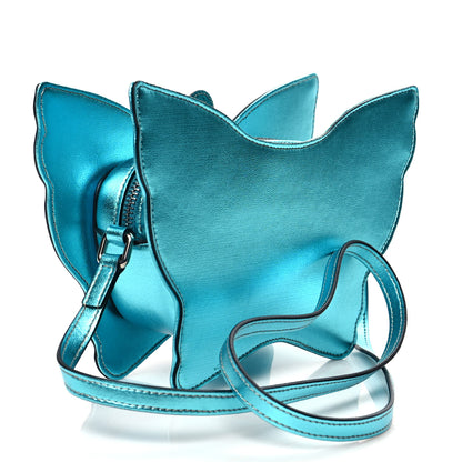 Gucci Metallic Calfskin Childrens Butterfly Bag Blue 3 of 11