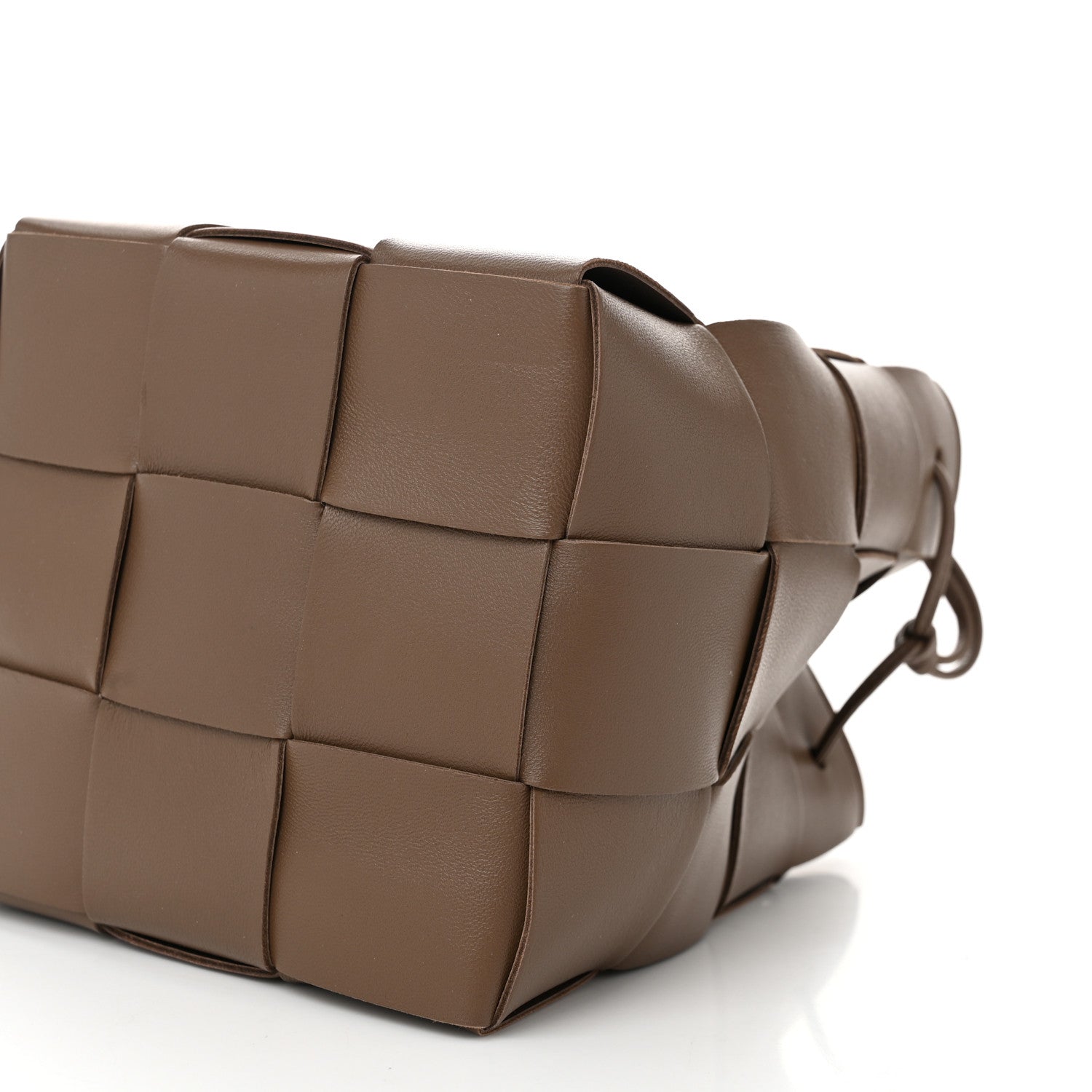 Bottega Veneta Nappa Maxi Intrecciato Small Cassette Bucket Bag Dark Taupe 9 of 9
