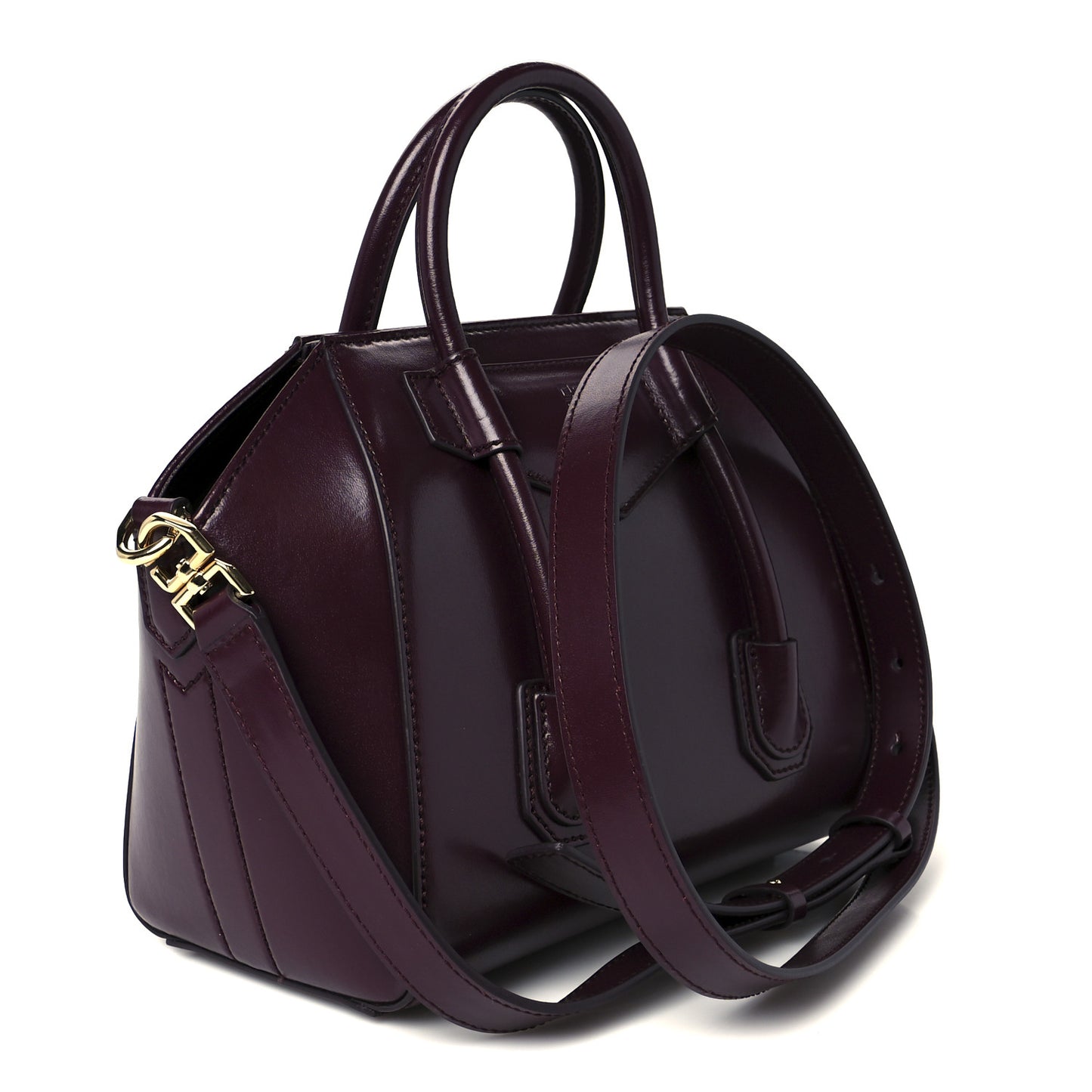 Box Calfskin Mini Lock Antigona Oxblood Red