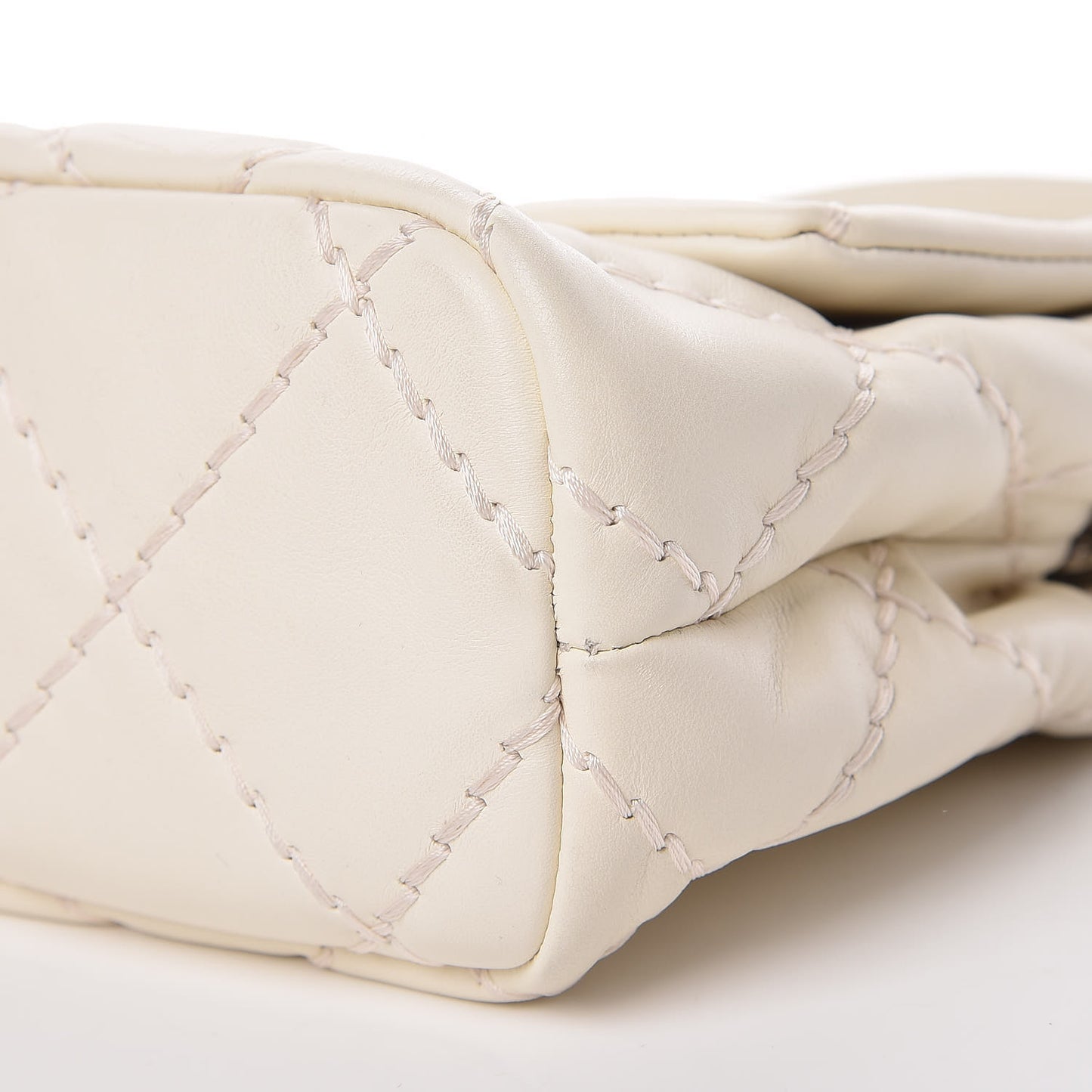 Calfskin Ultimate Stitch Flap White