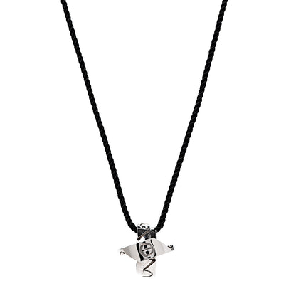 Cartier 18K White Gold Cord 7mm Astro LOVE Pendant Necklace 1 of 3