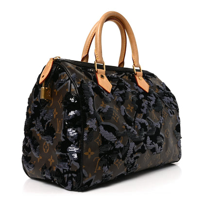 Louis Vuitton Monogram Fleur De Jais Sequins Speedy 30 3 of 11