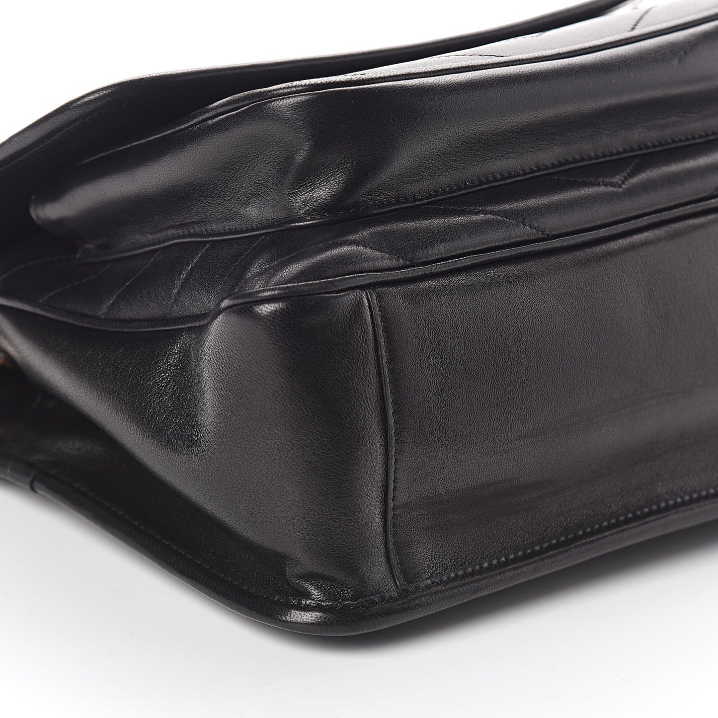 Lambskin Matelasse Monogram Medium Niki Chain Satchel Black