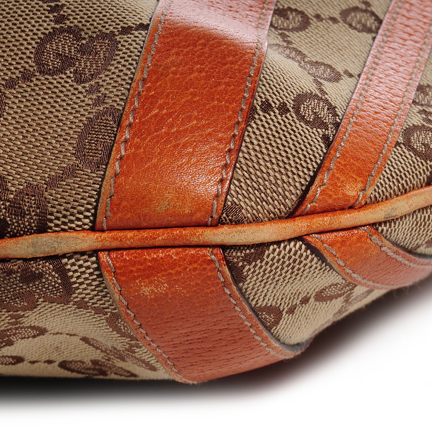 Gucci Monogram Small Abbey Convertible Tote Orange 11 of 12