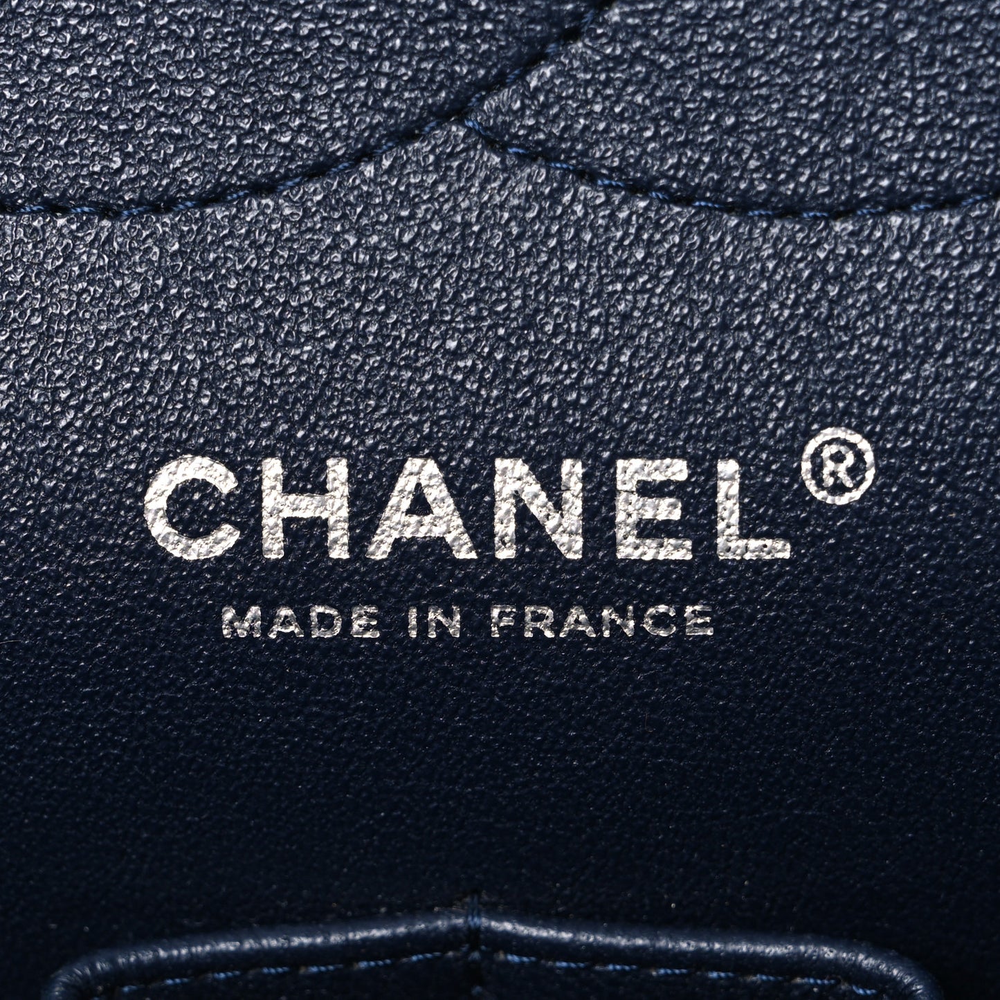 Lambskin Quilted Jumbo Double Flap Navy