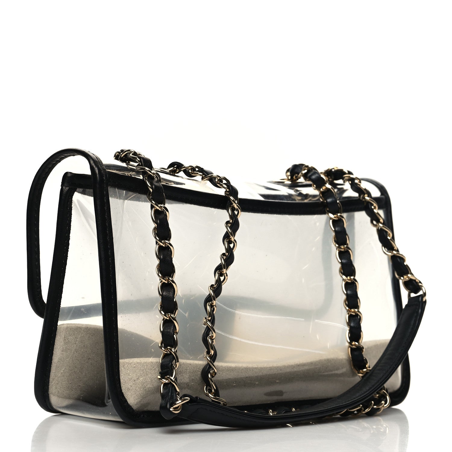 Chanel Lambskin PVC Medium Sand By The Sea Flap Black 3 of 11