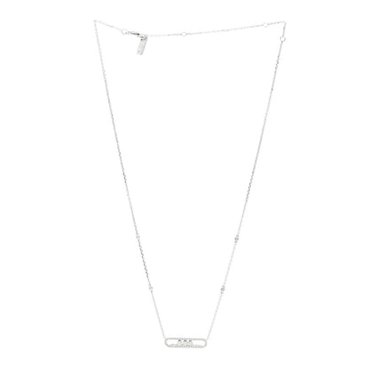 Messika 18K White Gold Diamond Baby Move Pave Necklace 3 of 5