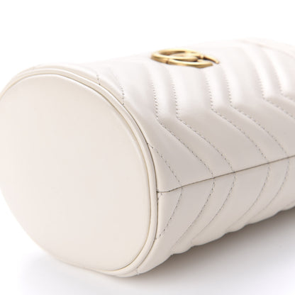 Gucci Calfskin Matelasse Mini GG Marmont 2.0 Bucket Bag White 7 of 11