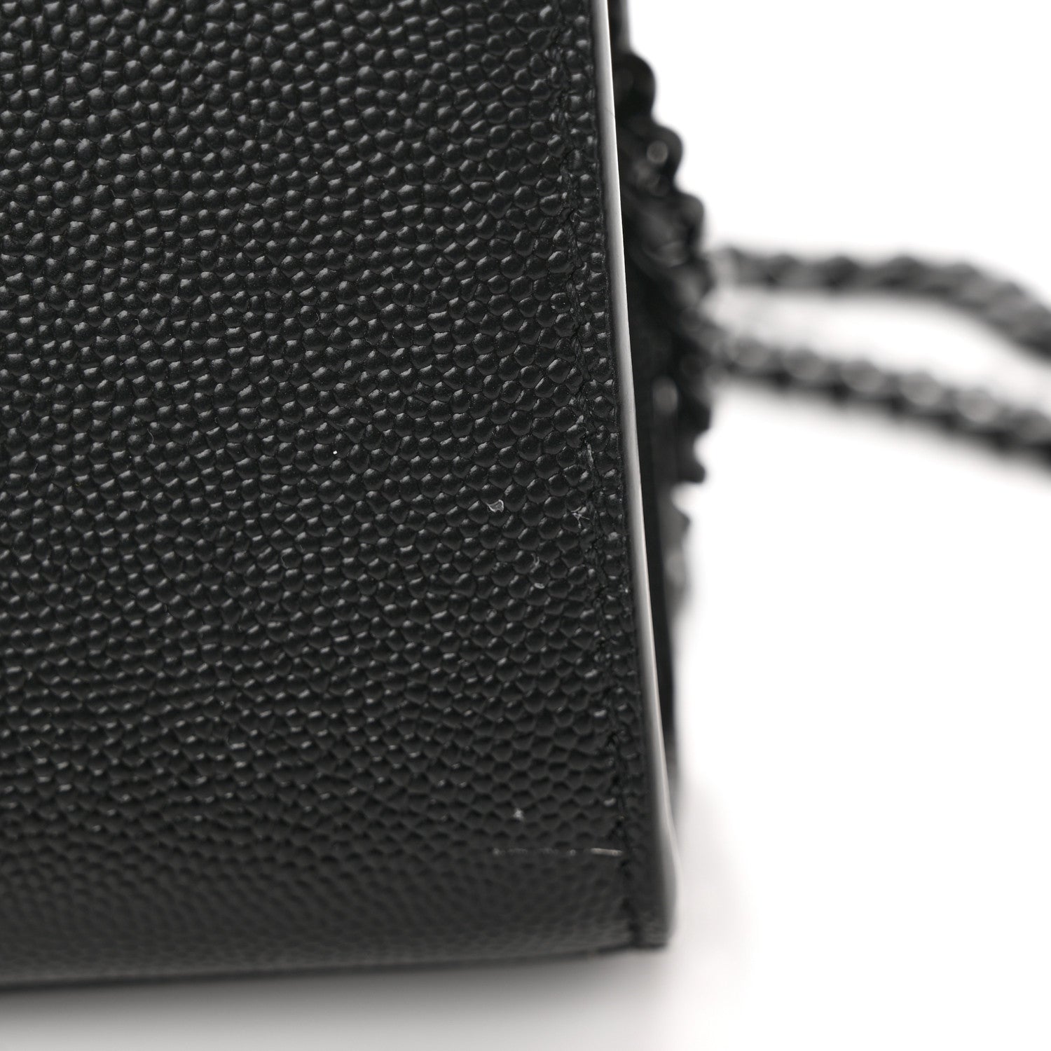 Saint Laurent Grain De Poudre Small Monogram Monochrome Kate Satchel Black 12 of 13