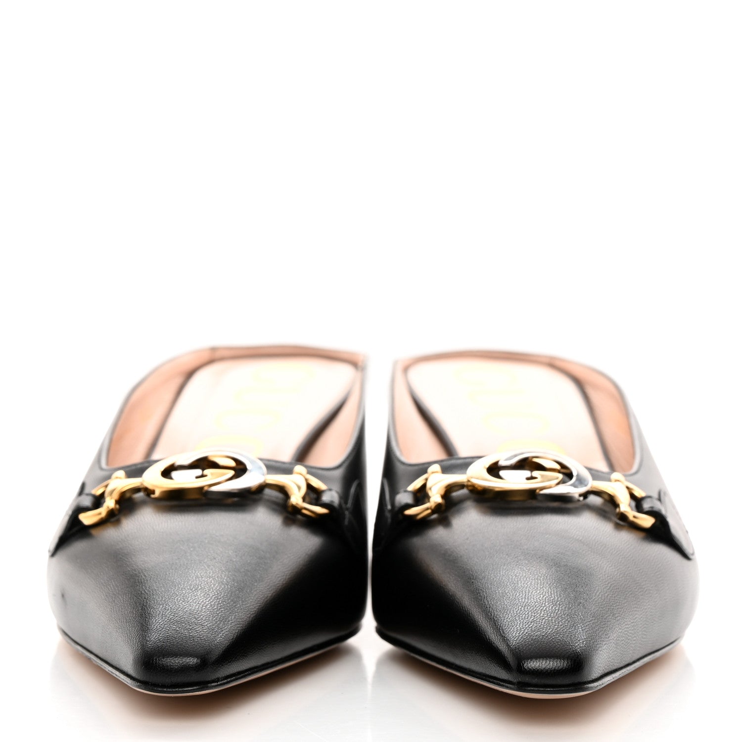 Gucci Malaga Kid Zumi Low Heel Mules 41 Black 2 of 9