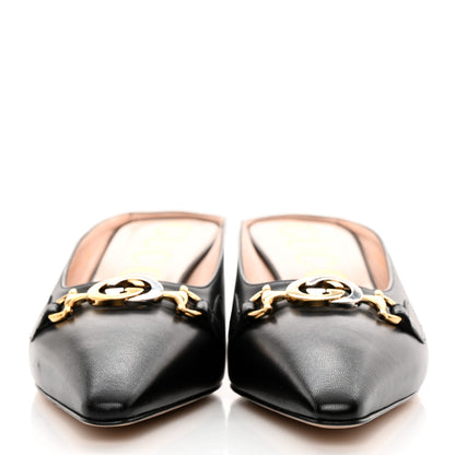 Gucci Malaga Kid Zumi Low Heel Mules 41 Black 2 of 9