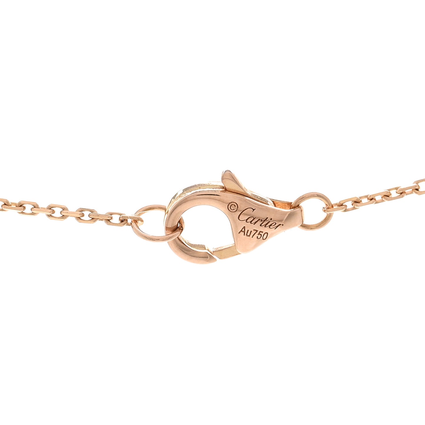 18K Pink Gold Diamond Pink Opal XS Amulette de Cartier Pendant Necklace
