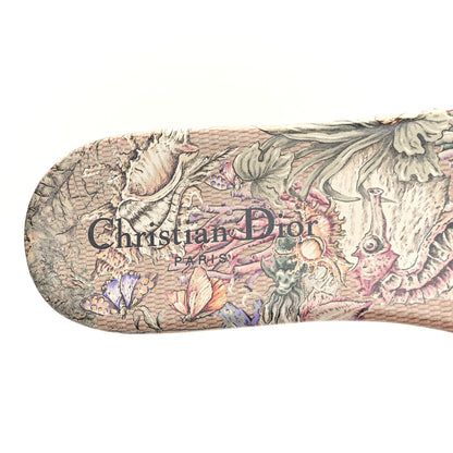Christian Dior Straw Embroidered Cabinet de la Mer Dway Mules Slide Sandals 38.5 Multicolor 7 of 9