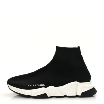 Balenciaga Neoprene Knit Womens Speed Sneakers 39 Black White 1 of 7