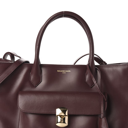 Balenciaga Calfskin Padlock Work S Bag Rouge Acajou 10 of 10
