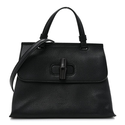 Gucci Cellarius Calfskin Small Bamboo Daily Top Handle Bag Black 1 of 9