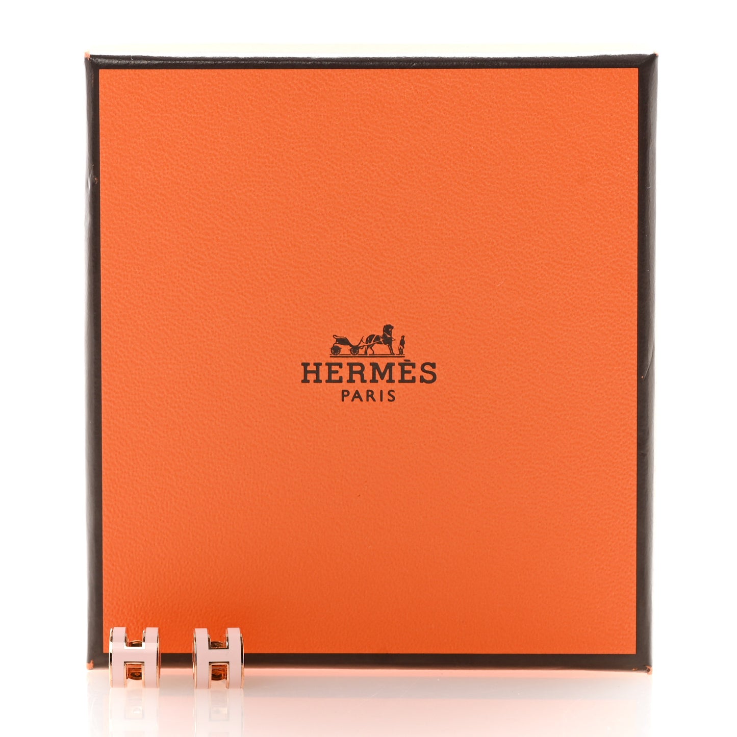 Rose Gold Lacquered Pop H Earrings Rose Dragee