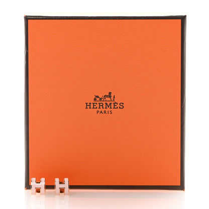 Hermes Rose Gold Lacquered Pop H Earrings Rose Dragee 5 of 5