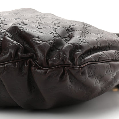 Gucci Guccissima Medium Hysteria Top Handle Bag Chocolate 9 of 9