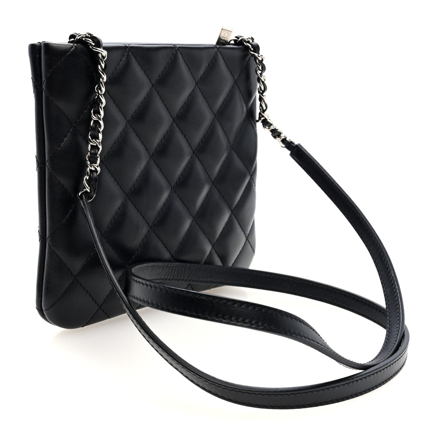 Chanel Lambskin Quilted Crossbody Bag Black 3 of 10