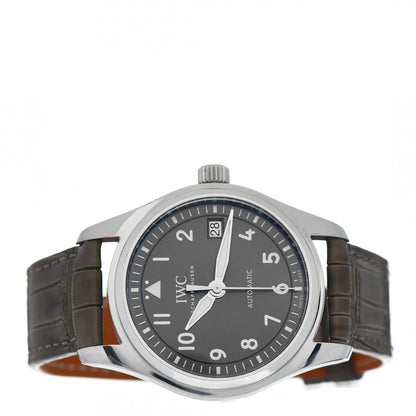 IWC Stainless Steel Alligator 36mm Pilot Automatic Watch Slate IW324001 2 of 4