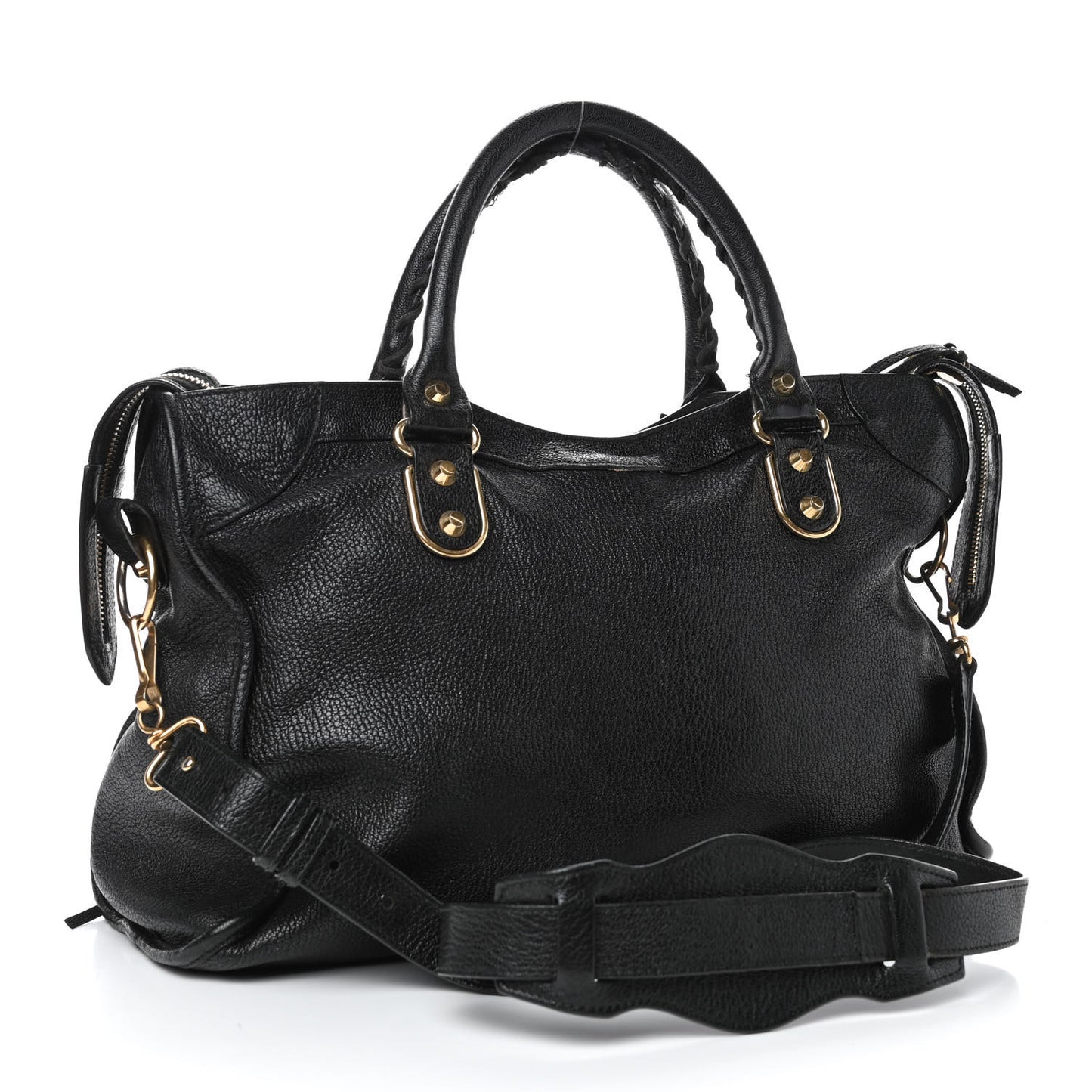 Chevre Gold Metallic Edge Hardware City Black