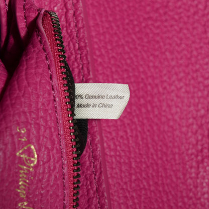 3.1 Phillip Lim 3.1 Textured Calfskin Mini Pashli Satchel Fuchsia 9 of 10