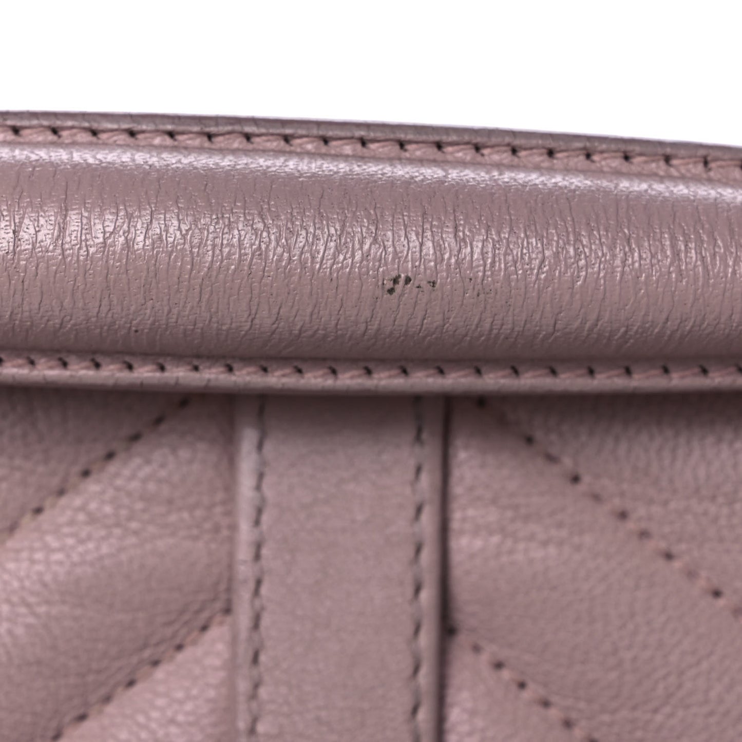 Sheepskin Matelasse Chevron Monogram Medium College Bag Rose Poudre