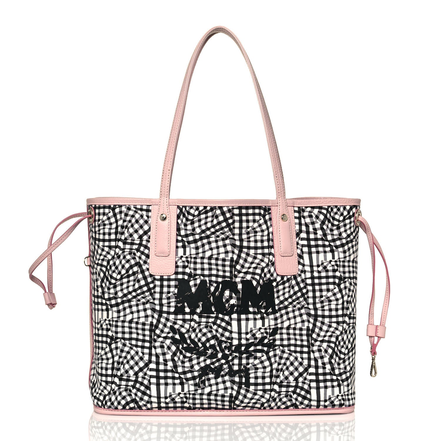 MCM Visetos Large Liz Reversible Shopper Tote Pink 12 of 19