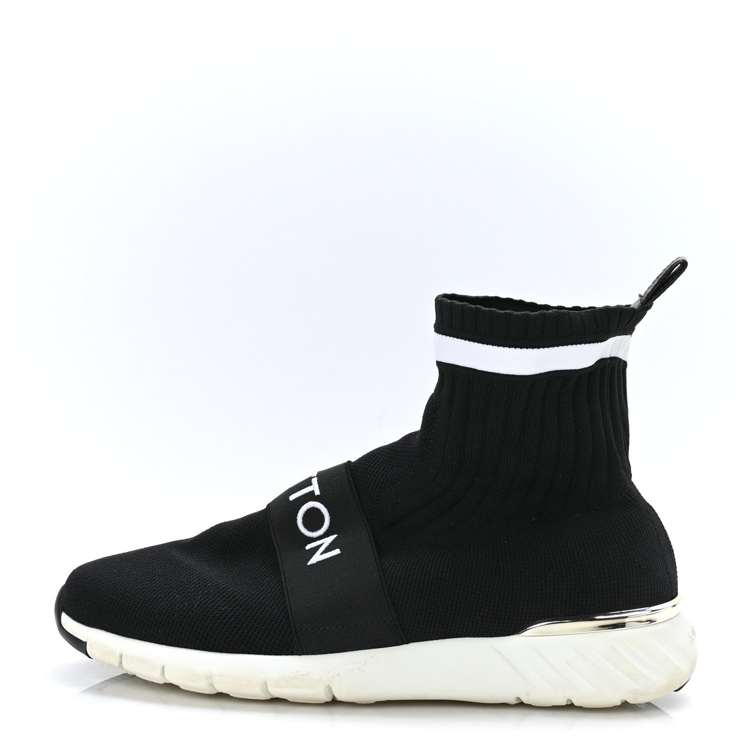 Louis Vuitton Monogram Stretch Fabric Aftergame Sneaker Boots 40 Black 1 of 8