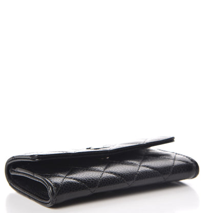 Chanel Caviar Quilted Flap Card Holder Black 4 of 9