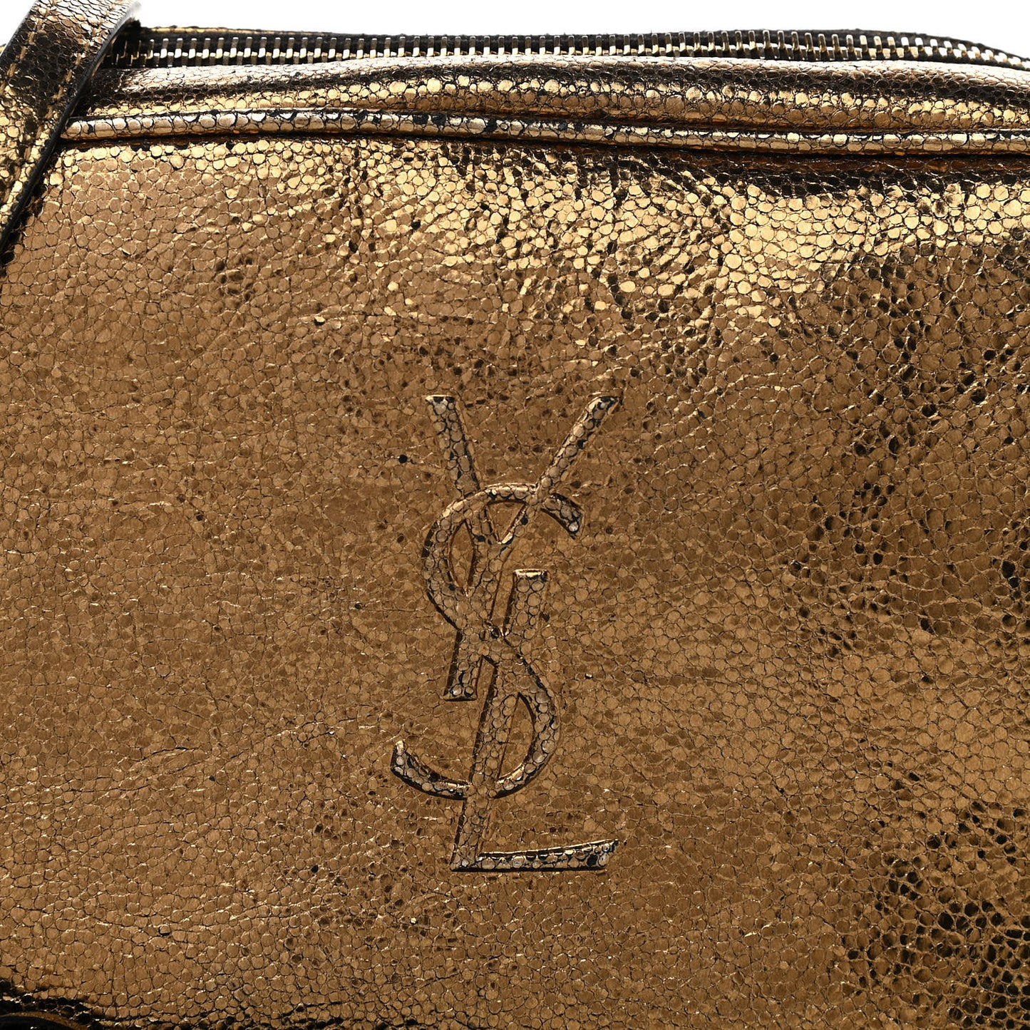 Calfskin Lame Monogram Small Lou Camera Bag Gold Olive
