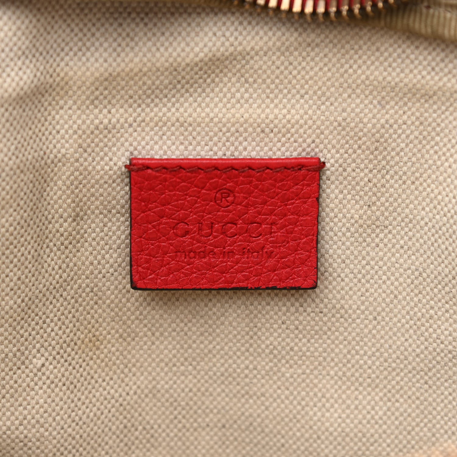 Gucci Grained Calfskin Logo Belt Bag Hibiscus Red 6 of 16