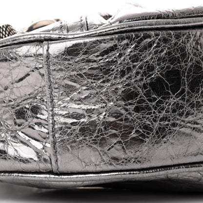 Balenciaga Metallic Agneau Arena Le Cagole Shoulder Bag XS Silver 11 of 13