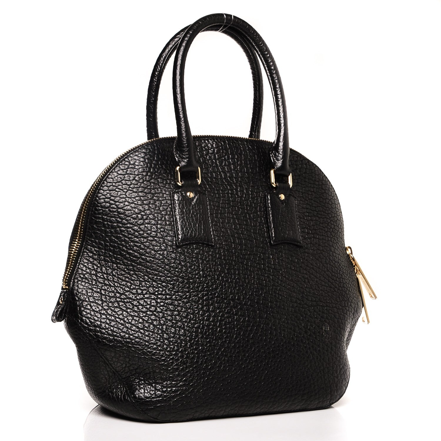 Burberry Heritage Grain Large Orchard Bowling Bag Black 3 of 8