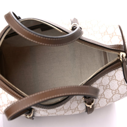 Gucci GG Supreme Monogram Calfskin Medium Nice Boston New Mystic White Beige Brown 5 of 9