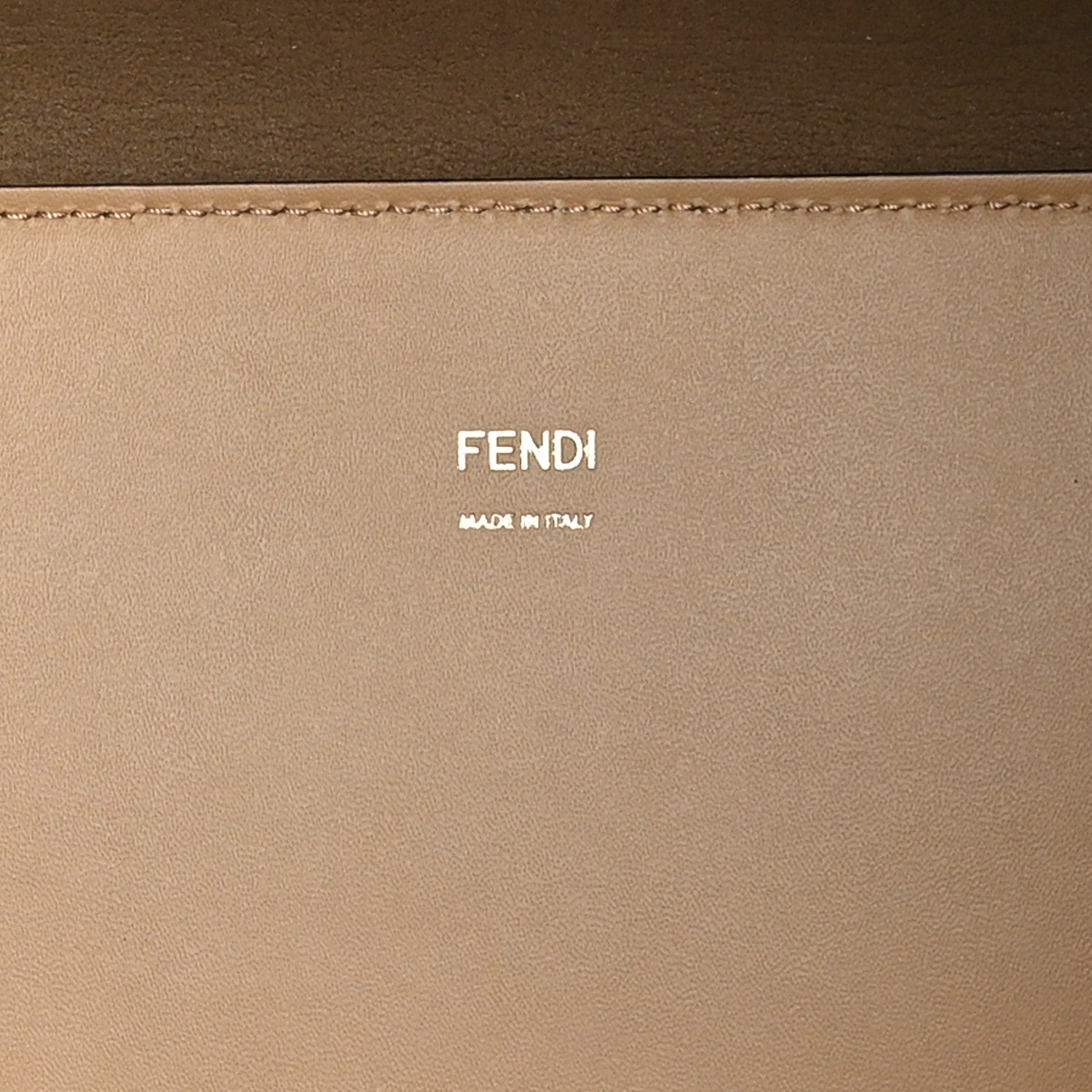 Fendi Vitello King Plexiglass Logo Embossed Medium Fendi Sunshine Shopper Tote Miele Scuro 6 of 8