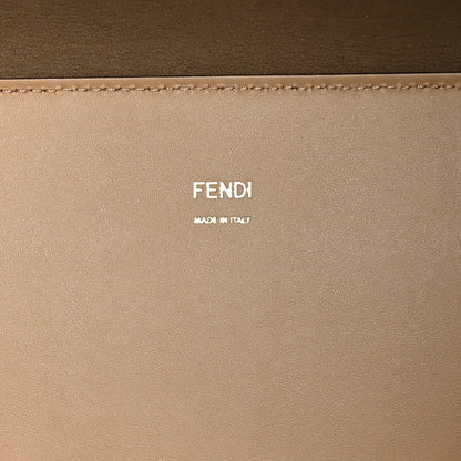 Fendi Vitello King Plexiglass Logo Embossed Medium Fendi Sunshine Shopper Tote Miele Scuro 6 of 8