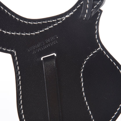 Hermes Box Paddock Selle Horse Saddle Bag Charm Black 3 of 4