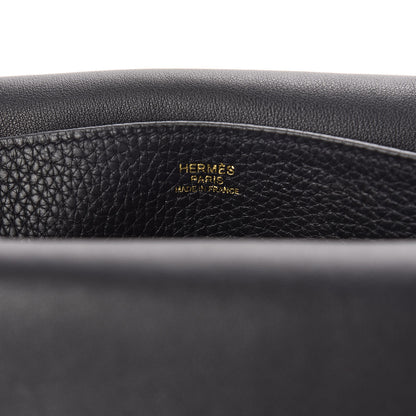 Hermes Taurillon Clemence Halzan 31 GM Black 7 of 12