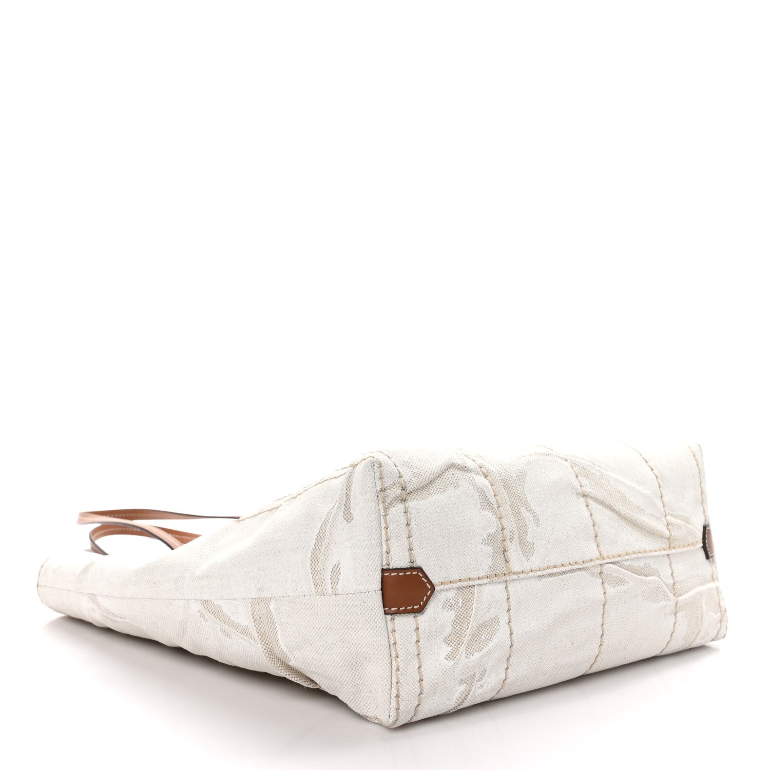 Prada Mistolino Vitello Logo Tote Naturale Cognac 4 of 9