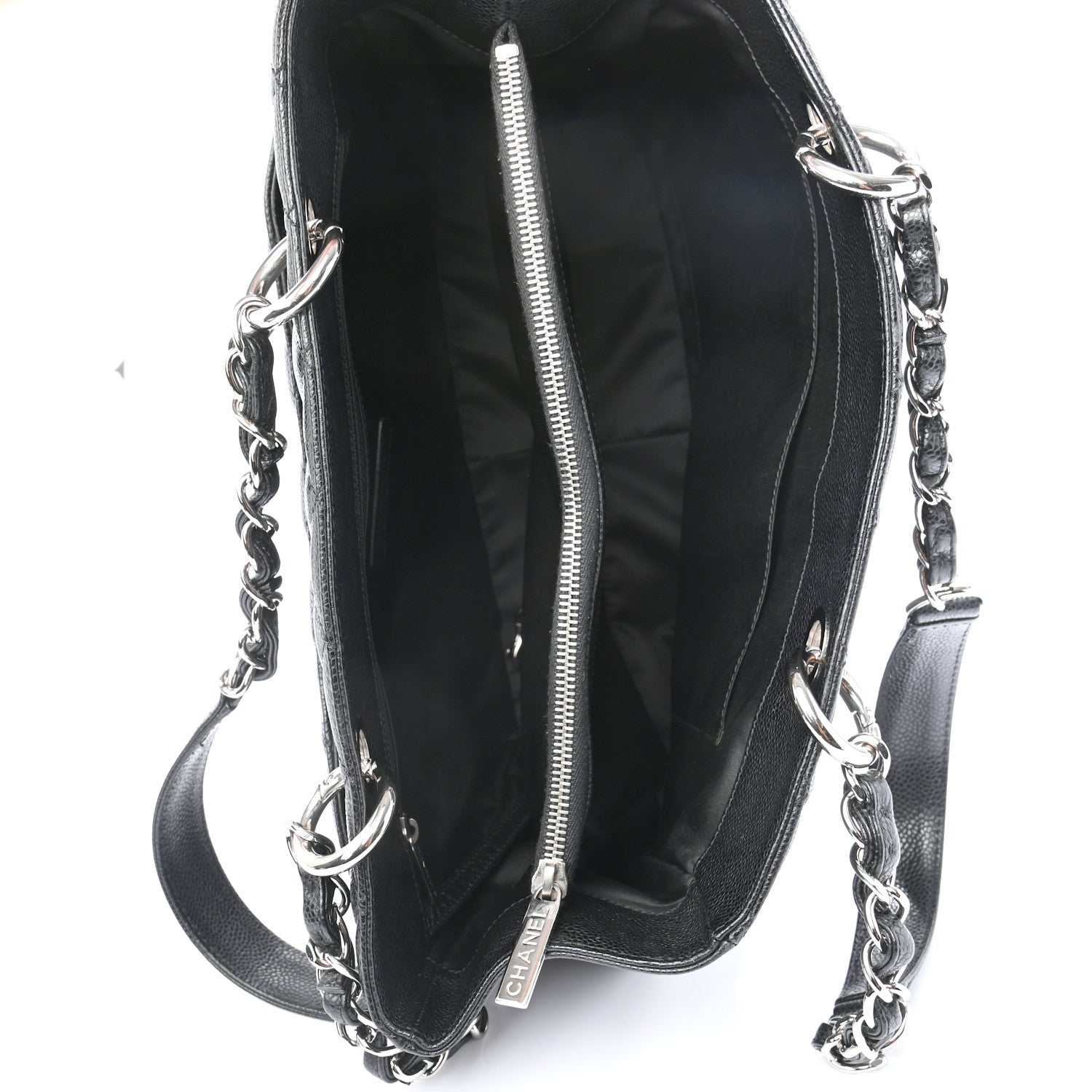 Chanel Caviar Quilted Grand Shopping Tote GST Black 5 of 9