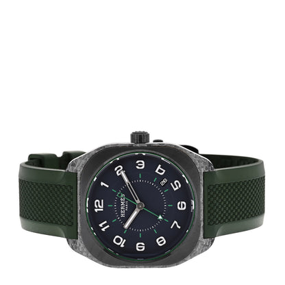 Hermes Glass Fiber Ceramic Rubber 39mm H08 Automatic Watch Vert 2 of 5