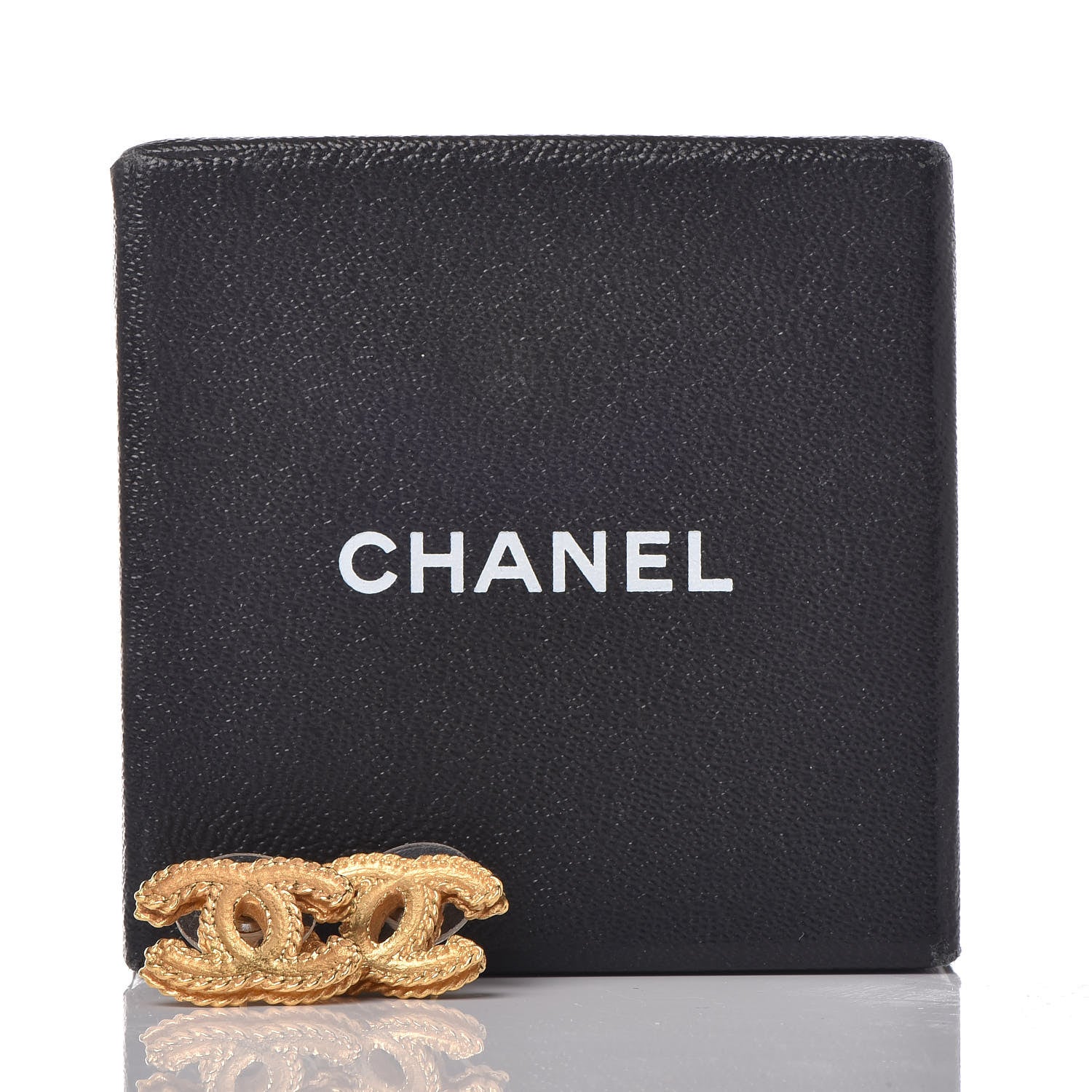 Chanel Metal CC Rope Earrings Matte Gold 5 of 5
