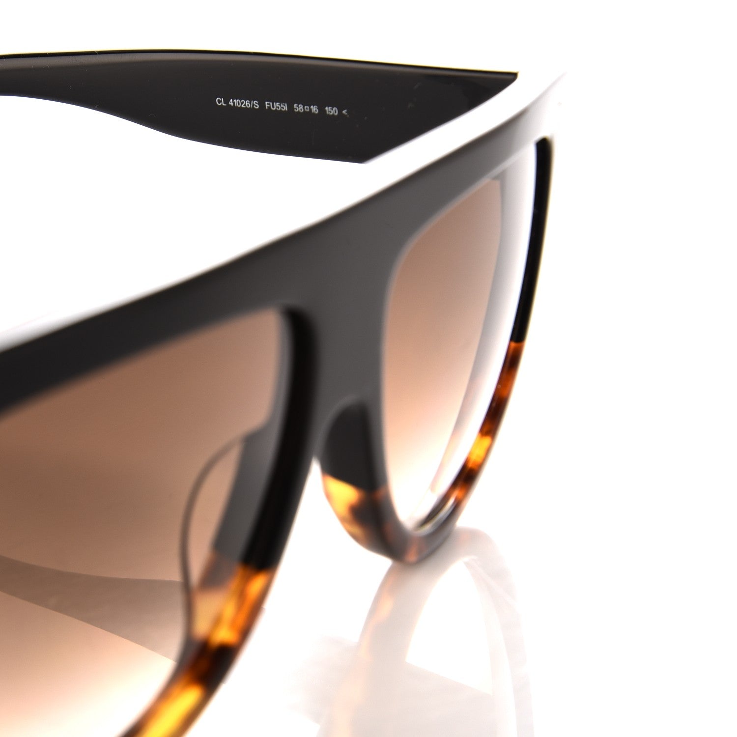 Celine Shadow Sunglasses CL 41026/S Black Havana 5 of 6