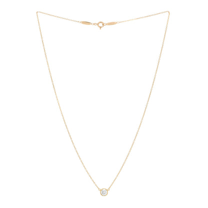 Tiffany 18K Yellow Gold Diamond .44ct Elsa Peretti Diamonds by the Yard Pendant Necklace 2 of 4