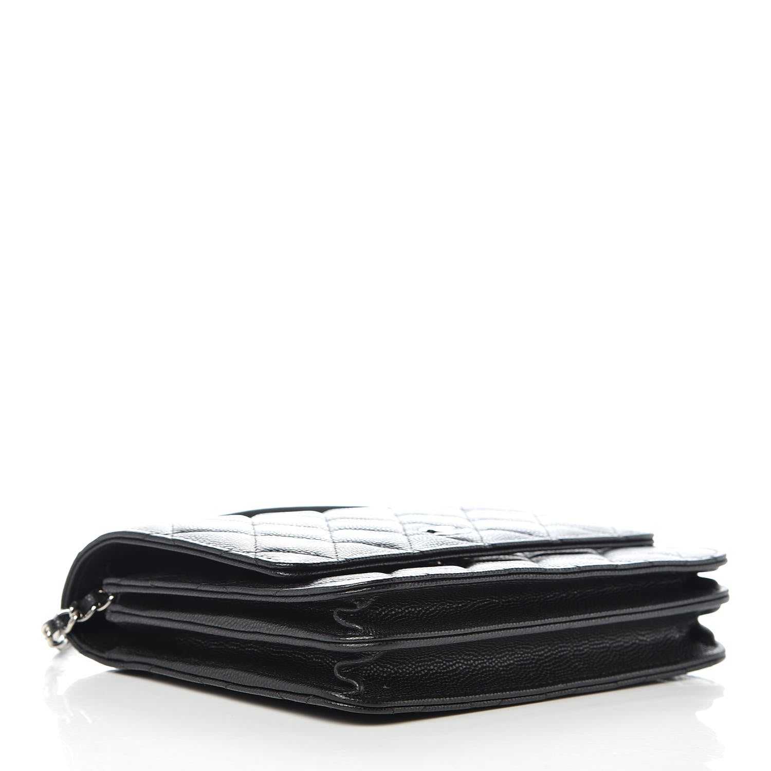 Chanel Caviar Quilted Square Wallet On Chain WOC Black 4 of 9