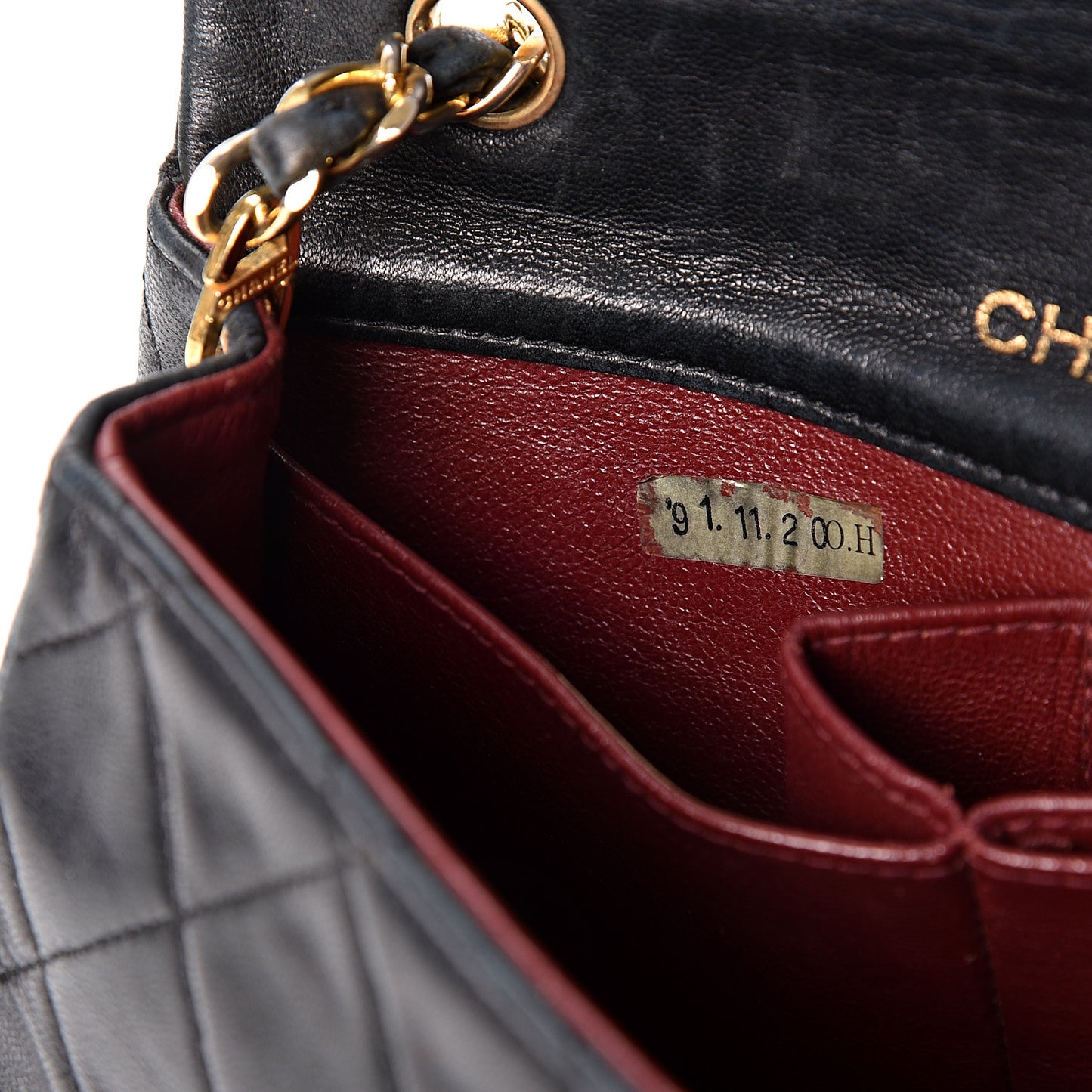 Lambskin Quilted Small Single Flap Black