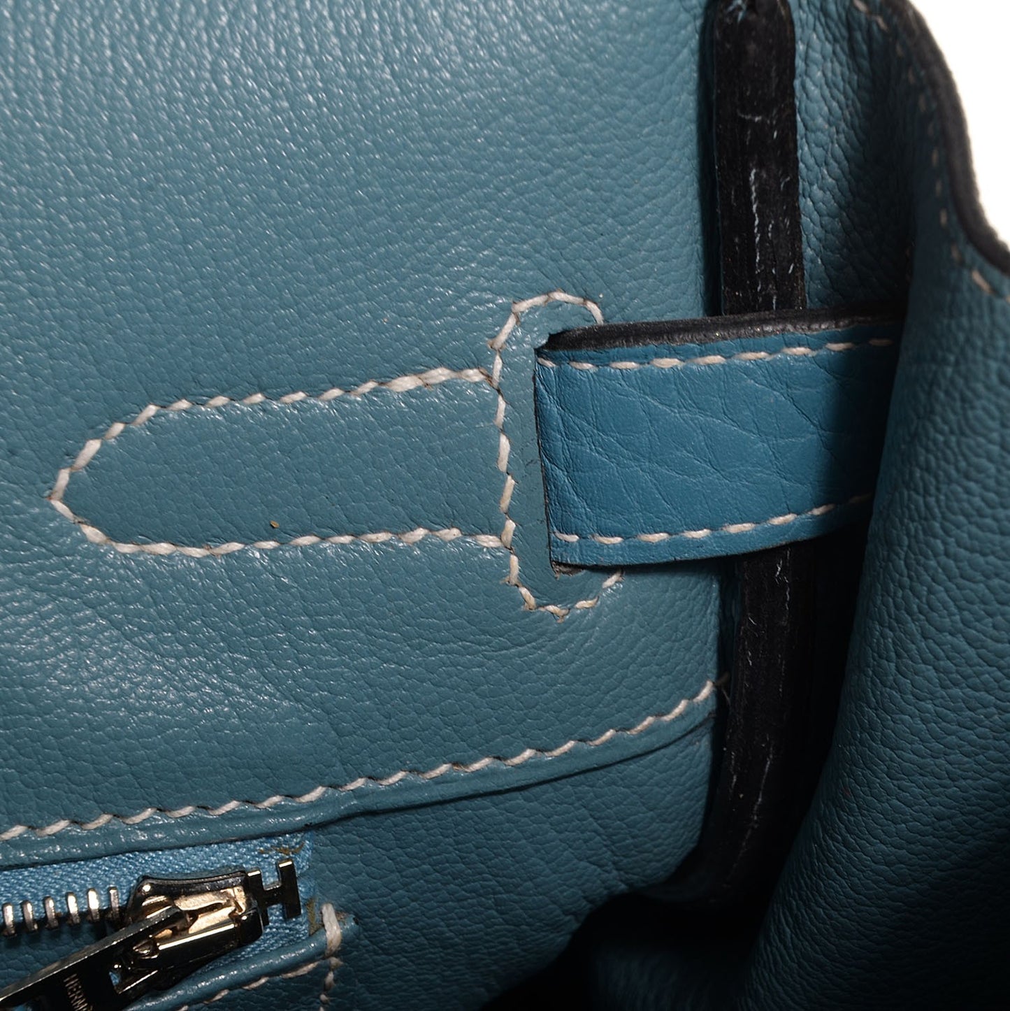Taurillon Clemence Birkin 30 Blue Jean